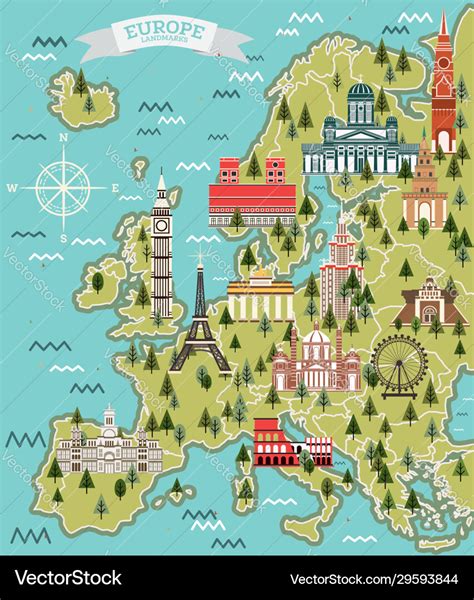 Europe Landmarks Map