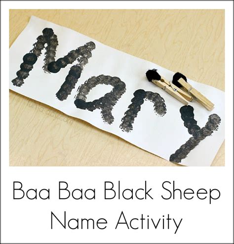 Nursery Rhyme Activities for Baa Baa Black Sheep - Fun-A-Day!