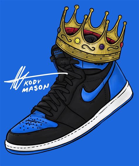 Sneaker Art - Jordan - Royal 1 - Royal Blue : By Kody Mason | Shoes ...