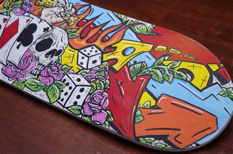 Posca pen art on skateboard http://www.alisonarts.com.au | Marker art ...