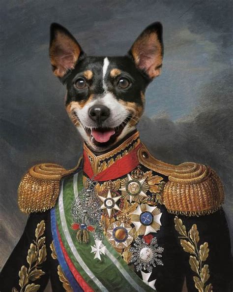 Custom Pet Portrait Custom Dog Portrait in Military Uniform - Etsy