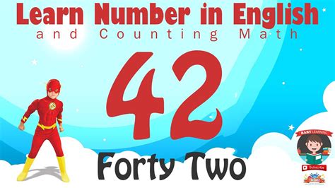 Learn Number Forty Two 42 in English & Counting Math - YouTube