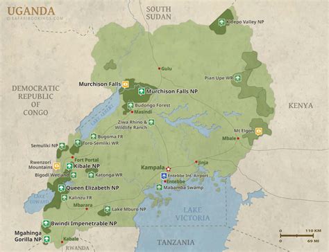 Uganda National Parks Map - Danya Ellette