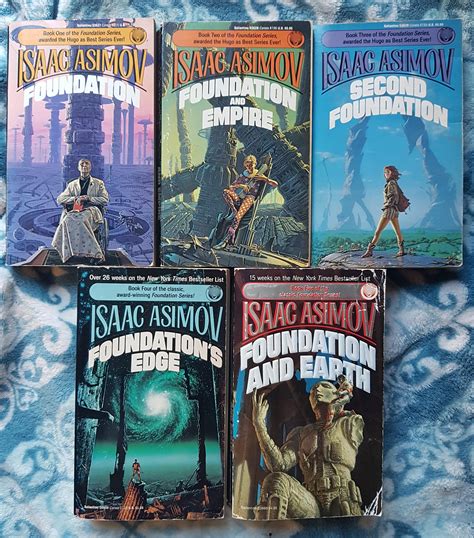 Foundation series, by Isaac Asimov. Cover art by Michael Whelan. : r ...