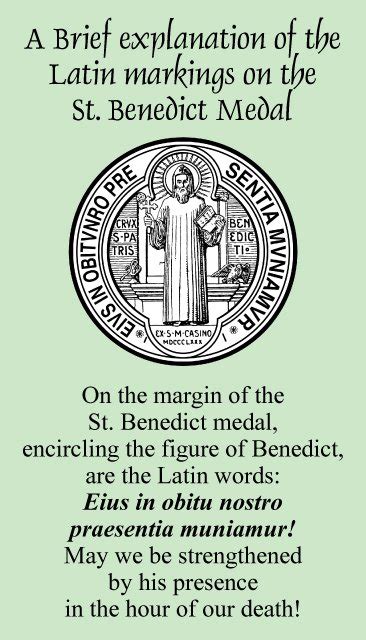 St. Benedict Medal Prayer Card PC#485