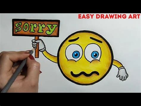 how to make sorry greeting card drawing || how to draw sorry poster ...