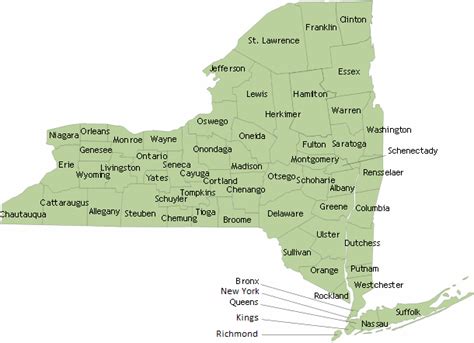 County Map For New York State - Get Latest Map Update