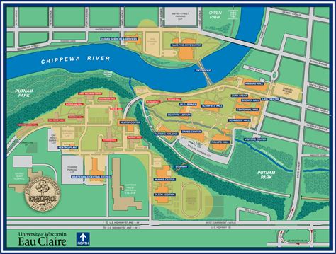 Uw Eau Claire Campus Map – Map Vector