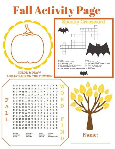 Autumn Printable Activities