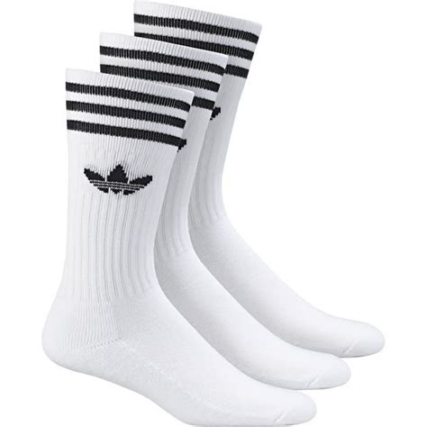 adidas Originals Socks Solid Crew 3-Pack - White/Black