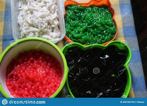 Various Kinds of Ingredients for Making "es Campur" Stock Image - Image ...