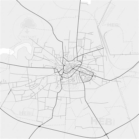 Vector PDF map of Caracal, Romania - HEBSTREITS Sketches