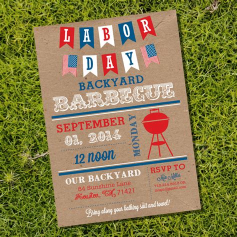 10 Labor Day BBQ Invitation Cards | Design Trends - Premium PSD, Vector ...