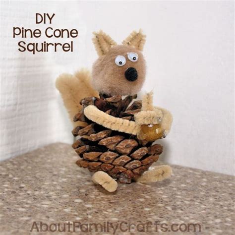 DIY Pine Cone Squirrel