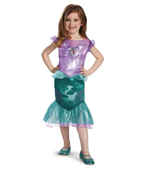 Classic Princess Ariel Girls Disney Dress Costume - Disney Costumes