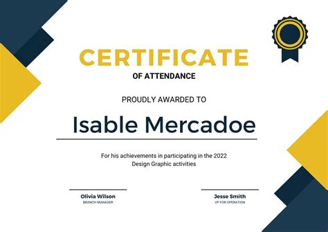 Certificate Of Attendance Templates