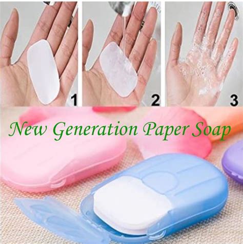 Paper Soap Sheets, 20 Sheets per pack Portable Soluble Soap Paper ...