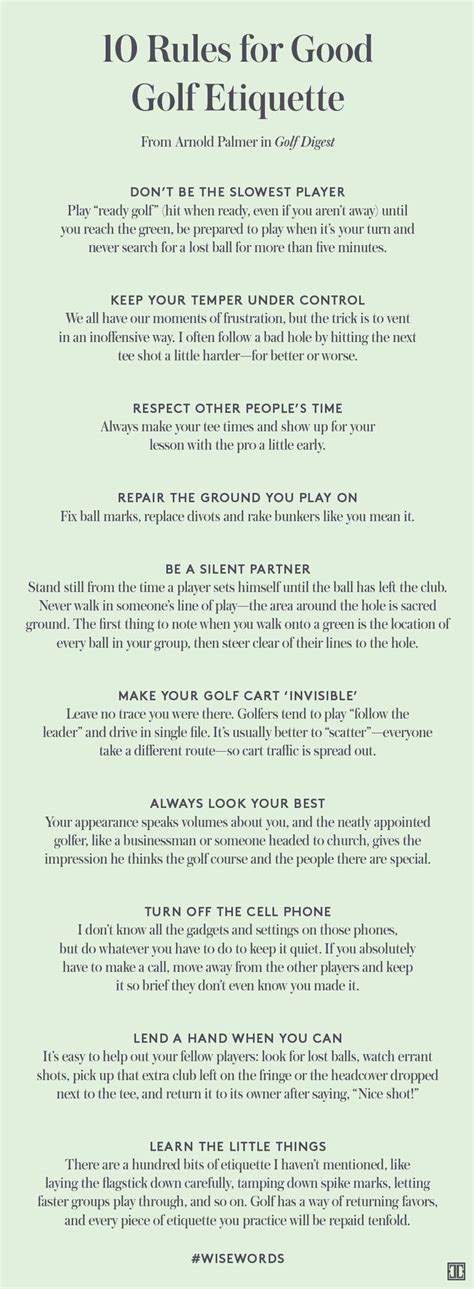 10 Rules for Good Golf Etiquette | Golf tips for beginners, Golf ...