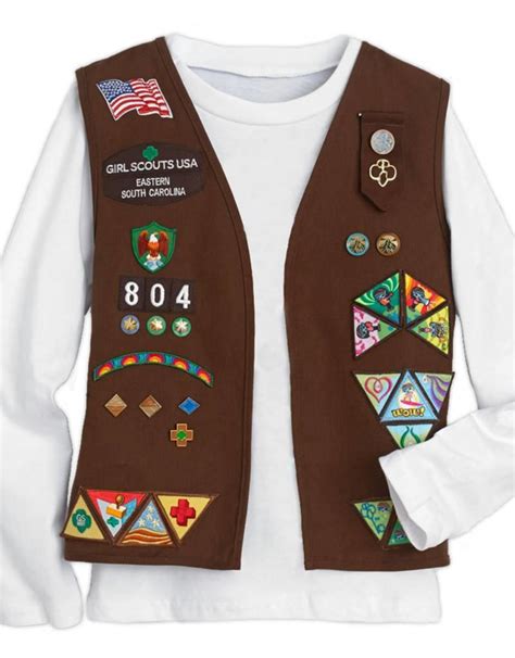 GIRL SCOUTS OF THE USA Brownie Vest - Girl Scouts of Silver Sage ...