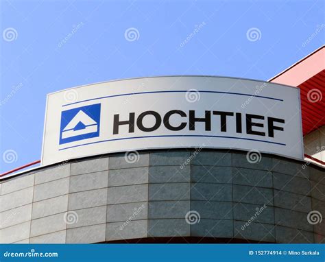 The Logo Of The Hochtief Company On A Building Of The Czech Branch In ...