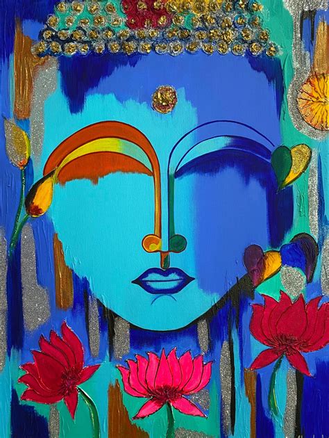 Buddha Painting , Abstract Painting, Buddha Wall Art Painting,modern ...