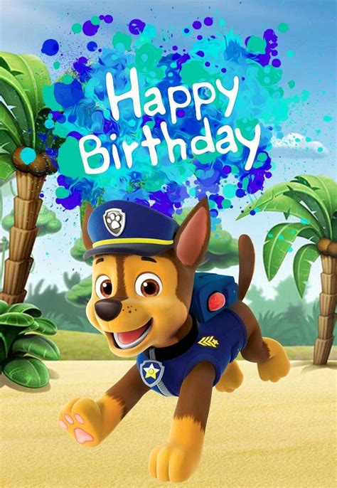 Paw Patrol Birthday Card Printable