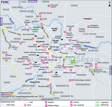 Pune Map - TravelQuaz.Com