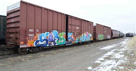 Freight car graffiti frustrates rail companies