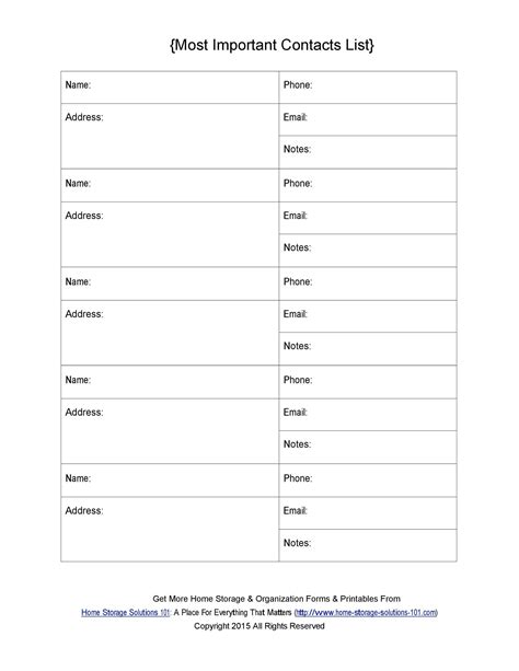 Office Phone Extension Template | HQ Printable Documents