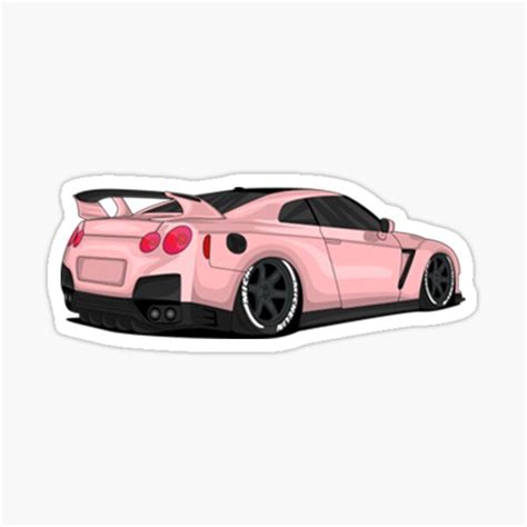 "Nissan Gtr R35 pink" Sticker for Sale by AdelineCarson | Redbubble