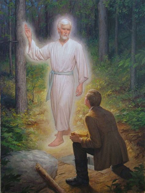 Moroni revealed to Joseph Smith the location of gold plates. This ...