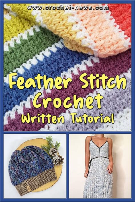 Crochet Feather Stitch Written Tutorial With 10 Patterns to Try ...