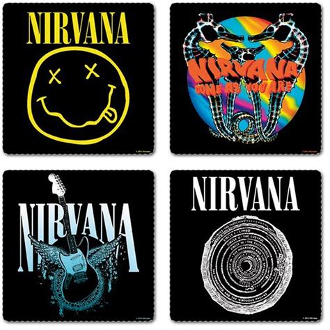 Nirvana 4 bevande Coaster set 4 album regalo copertina Kurt Cobain | eBay