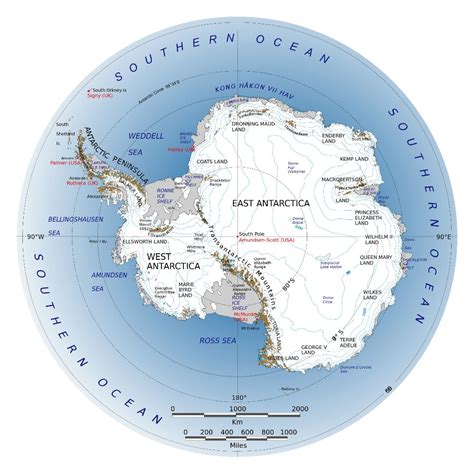 Mapa grande de la Antártida | Región Antártica | Mundo | Mapas del Mundo