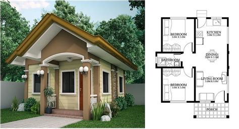 Cute Tiny House Design with House Plan | Cottage style house plans, Two ...