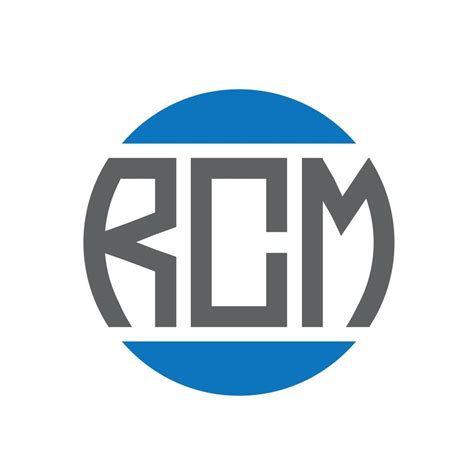 RCM letter logo design on white background. RCM creative initials ...