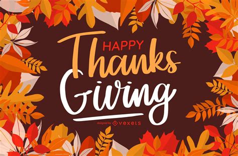 Happy Thanksgiving Greeting Card Design Vector Download