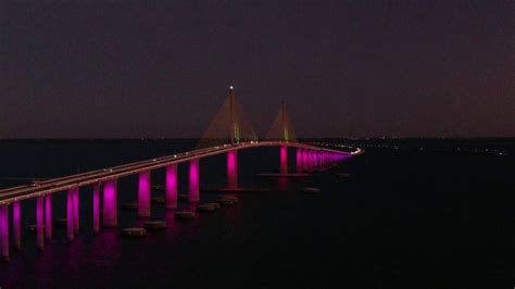 Night Flight Sunshine Skyway Bridge St. Petersburg Fl. USA - YouTube