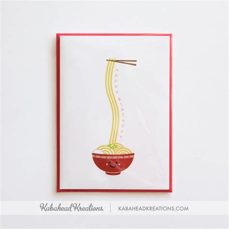 Noodle Birthday Card – kabaheadkreations