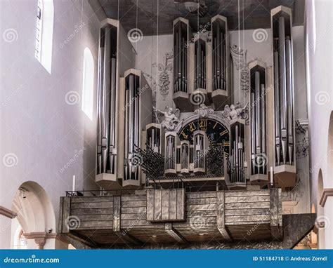 Wuerzburg Cathedral Interior. Church Organ Editorial Stock Photo ...