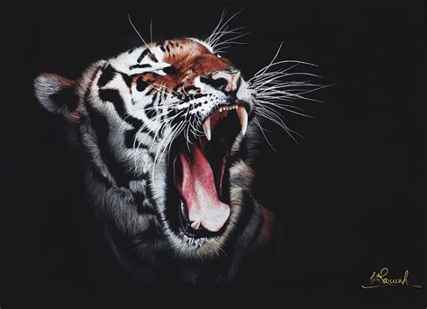 HD wallpaper: tiger, roar, artwork, hd, 4k, digital art, superheroes ...