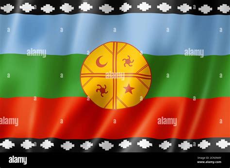 Mapuche ethnic flag, South America Stock Photo - Alamy