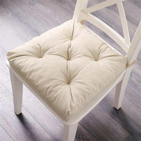 MALINDA Chair cushion, light beige, 40/35x38x7 cm - IKEA