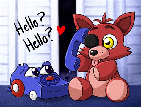 Purple telephone and teddy foxy - Five Nights at Freddy's Fan Art ...