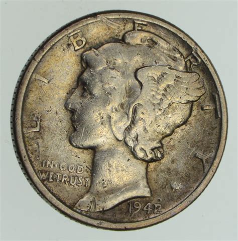 Mint Error 1942/1 Mercury Dime - Circulated | Property Room