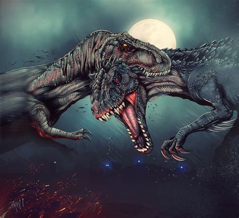 Jurassic World- T-Rex vs The Indominus Rex by Trustkill-Jonathan on ...