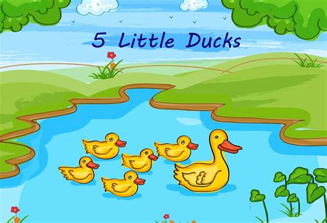 Five Little Ducks | Nursery Rhyme For Kids With Lyrics