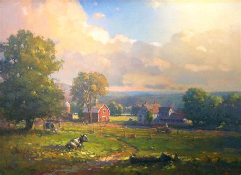 John C. Traynor - "New England Farm," Landscape Oil Painting ...