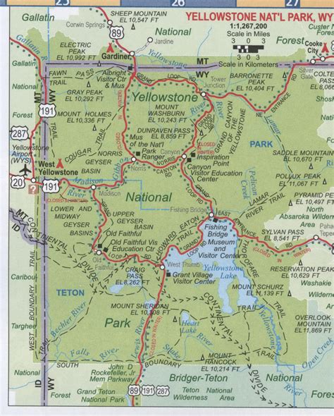 Boundary Map Of Yellowstone National Park - London Top Attractions Map