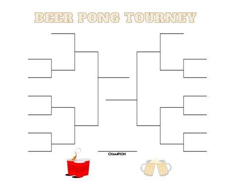 12 Team Beer Pong Tournament Bracket Instant Download - Etsy Canada